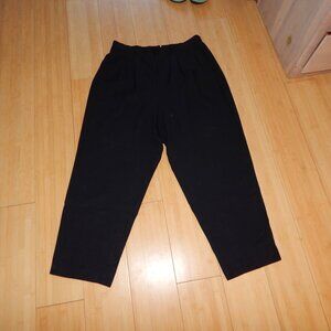 Vintage Plus Size 1X 2X Black Pants Slacks Zipper Pleated Gothic Grunge